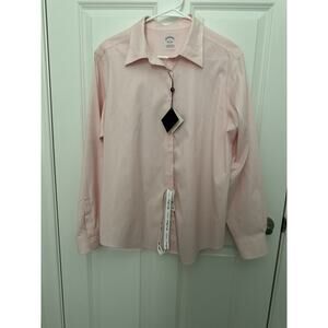 NWT Brooks Brothers Pink Cotton Blend Womans Shirt Size 16